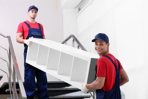 Professional packing materials and labelled boxes for a house removal