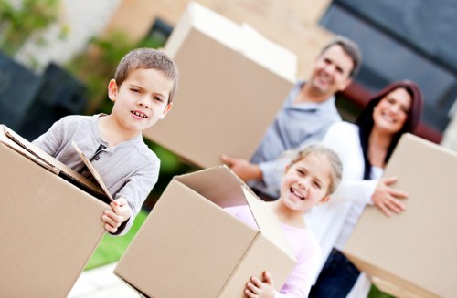 A moving van positioned for a Pimlico flat relocation