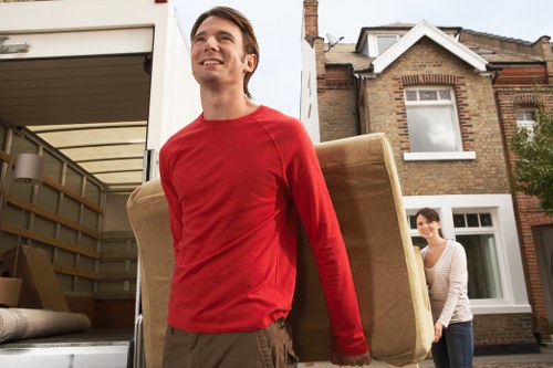Local removals vehicle loaded for an office move near Pimlico and Victoria