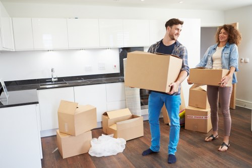 Specialist equipment used for safe piano moving in Pimlico