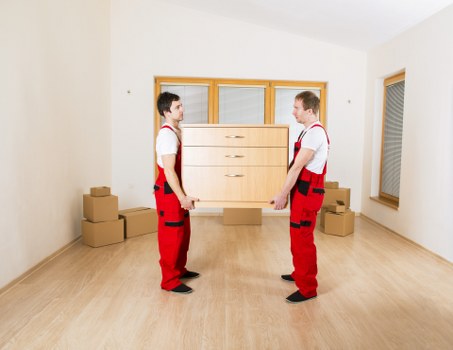 Packing and transport support for a flat removal in Pimlico with furniture and boxes